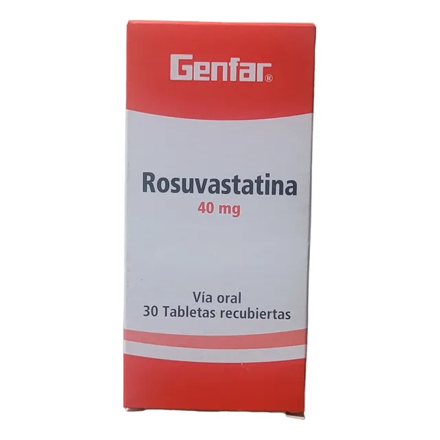 Rosuvastatina Genfar 40 Mg 30 Tabletas Recubiertas