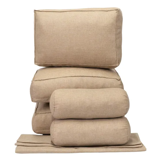 Kit Divan Anti Desgarro Desmontable 5 Almohadones Y Funda