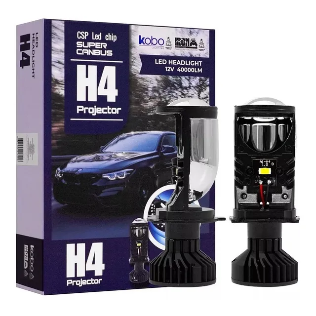 Kit Foco Led Canbus Csp Lupa H4 Proyector Premium Alta Baja