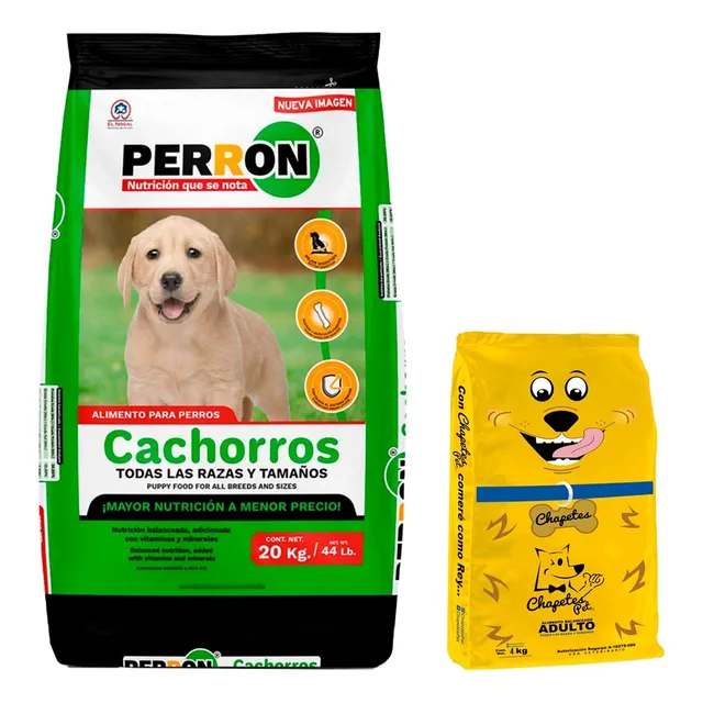 Croqueta Perron Para Perro Cachorro 20kg + Costal 4kg Gratis