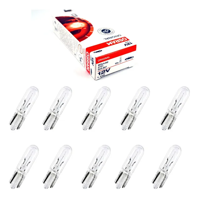 Kit 10 Lámparas T5 W1.2w Tablero Osram Piojito 2721 12v