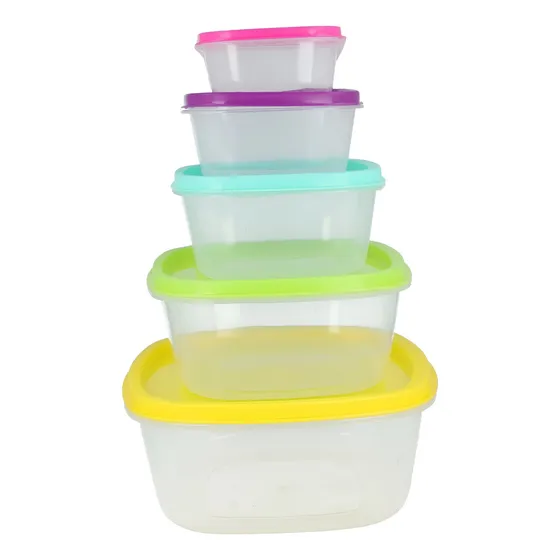 Recipiente Comida X5u Vianda Tapa Bol Plástico Tupper Taper