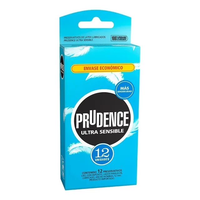 Prudence Ultrasensible Preservativo Latex Lubricado 12 Unid