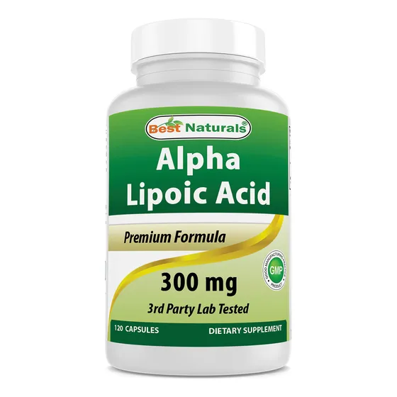 Suplemento Best Naturals Ácido Alfa Lipoico 300 Mg 120 Cápsu