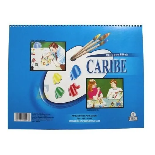 Block  Para Dibujo  Caribe Espiral 36 Hojas 