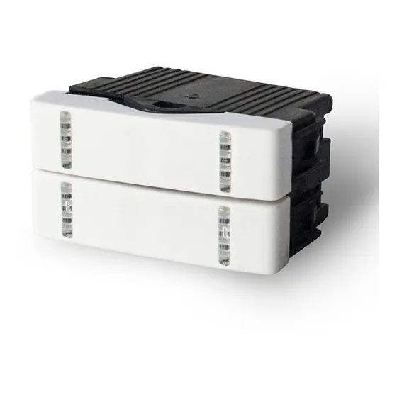 Modulo Doble Punto Combinación Kalop Color Blanco O Negro