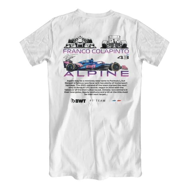 Remera Kids Colapinto Alpine F1 2025 Algodon Peinado Premium