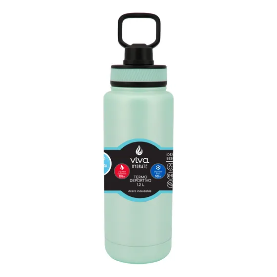 Termo Deportivo Para Viaje 1.2 L Viva Hydrate Celeste
