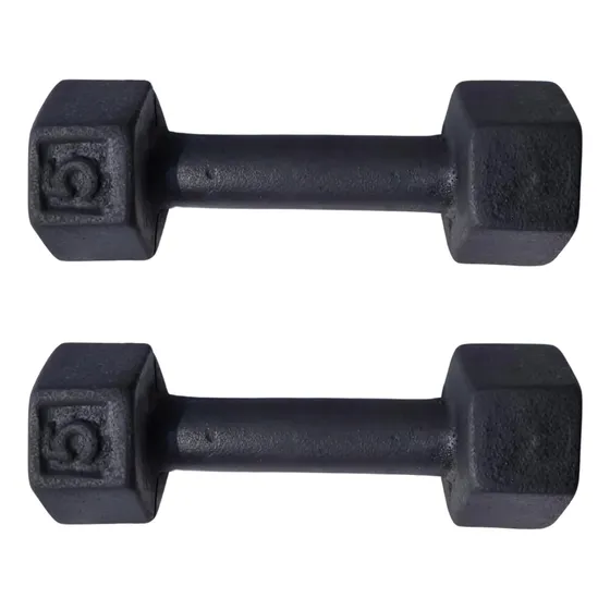Pesas Mancuernas Hexagonales De 5 Libras Lb Pareja (2.5 Kg)