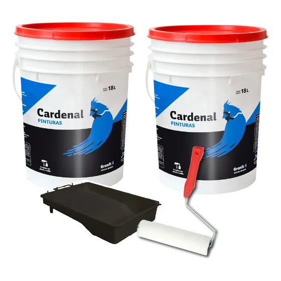 Pintura Cielo Raso Antihongos Al Agua Cardenal 18+18 Lt