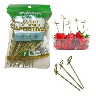 Espeto Bambu Aperitivo Decorativo Festas Nó 9cm Com 300 Unid Espeto Bambu Aperitivo Decorativo Festas Nó 9cm Com 300 Unid