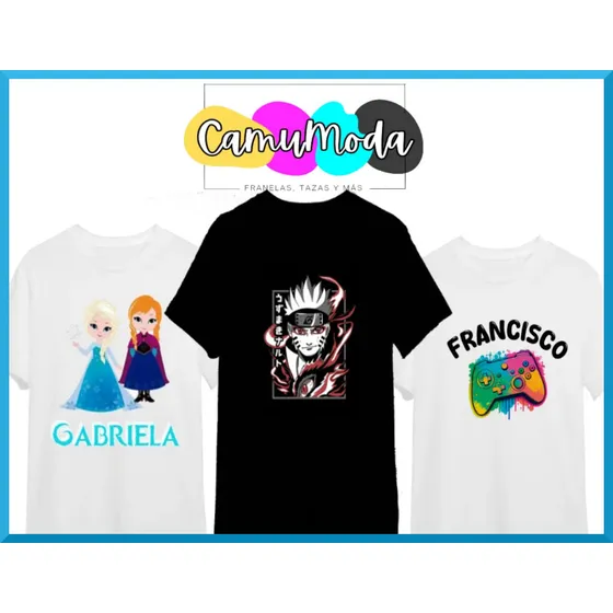 Franelas Personalizadas Blancas Y Negras