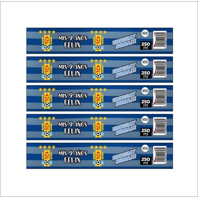 Etiquetas Miní Coca Uruguay Cumpleaños Personalizados