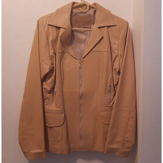 Chaqueta De Cuero Damas Talla 14