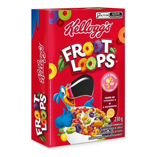 Cereal Matinal Froot Loops Sabor Frutas Caixa 230g Kellogg's