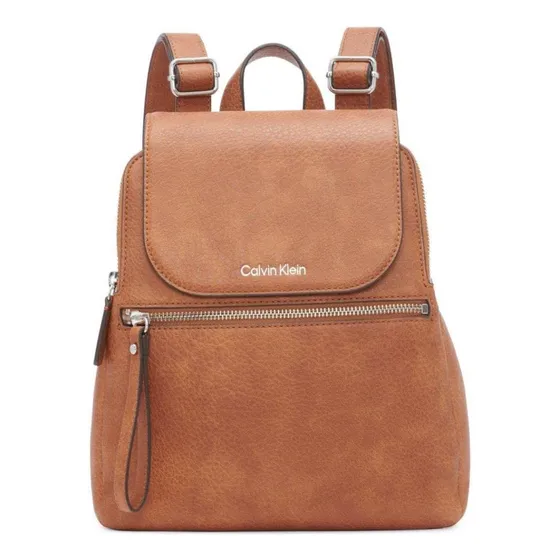 Hermosa Bolsa Mochila Piel Calvin Klein Reyna
