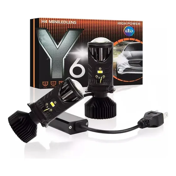 Kit Foco Led H4 Focos Led Para Carro/moto Bajo De La Lupa  