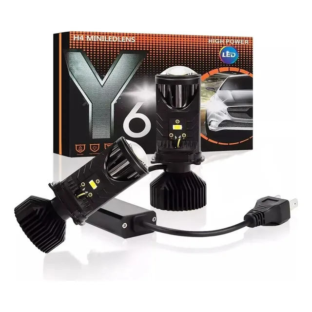 Kit Foco Led H4 Focos Led Para Carro/moto Bajo De La Lupa  