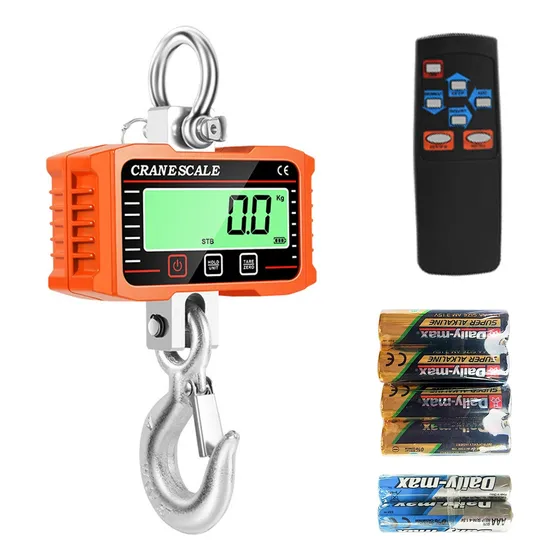 Báscula Industrial Digital Colgante Control Remoto 1000kg Color Naranja