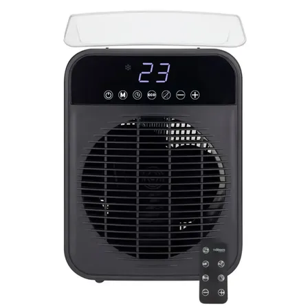 Termoventilador Calefactor Electrico | Bajo Consumo Thorben Thor Neo Heat Pro | 2000 W | Apto Para Baños Resistente A Humedad Certificacion Ip21 | Sistema De Seguridad | Timer 24 Hrs Negro