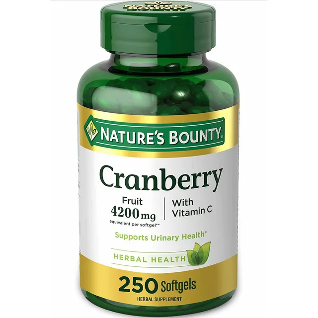 Cranberry 4200 Mg Con Vitamina C 250 Capsulas De Gel.