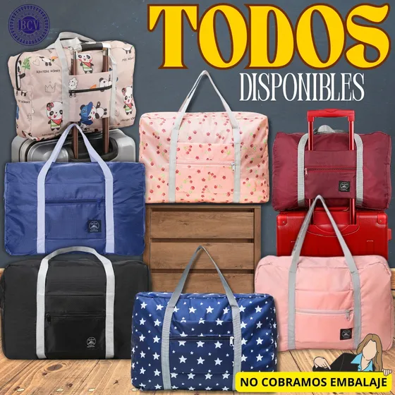 Bolso Plegable Viajero Grande Con Cierre Maleta
