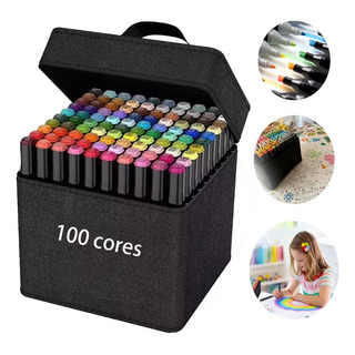 Marcadores De Pincel De Cor Oleosa De Ponta Dupla, 100 Cores Marcadores De Pincel De Cor Oleosa De Ponta Dupla, 100 Cores