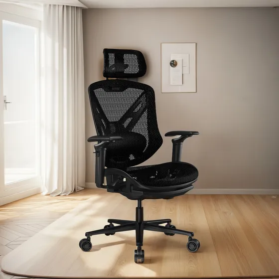Silla Profesional Ergonómica Cougar Speeder Color Negro Material del tapizado tela de malla de hilo chenilla
