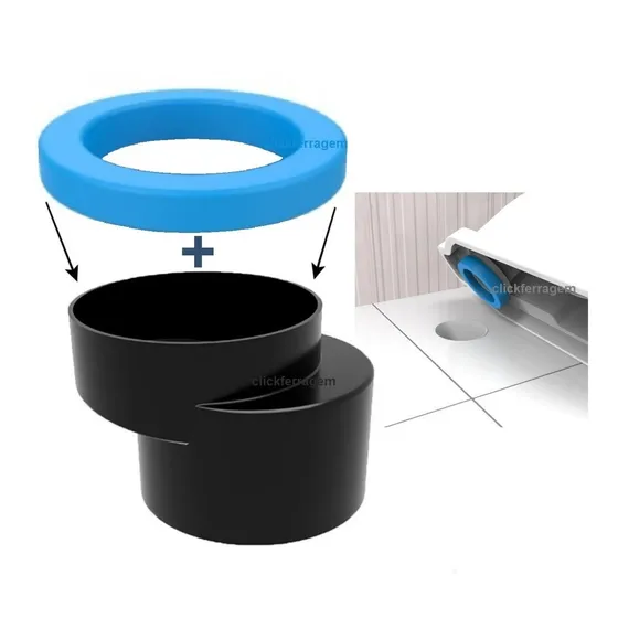 Bolsa Excêntrica Vaso Sanitário Adapta Bacio 10cm Com Anel