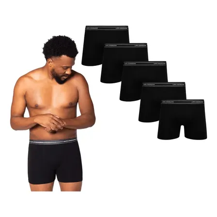 Kit 5 Cuecas Box Boxer Lupo Algodão Original - Plus Size