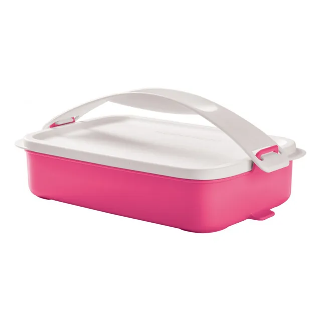 Recipiente Para Lunch Con Asa Tupperware 900ml Rosa Color Rosa Chicle
