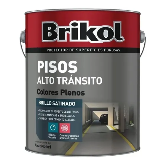 Brikol Pintura Pisos Alto Tránsito 10 Lt  Con Microperlas