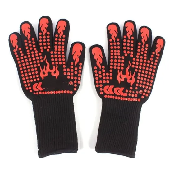 Guantes Aramida Asador Parrillero Resistente Al Calor Altas Temperaturas Fuego Cocina Horno 800° C Regalos Para Parrillero Guantes De Proteccion 1 Par