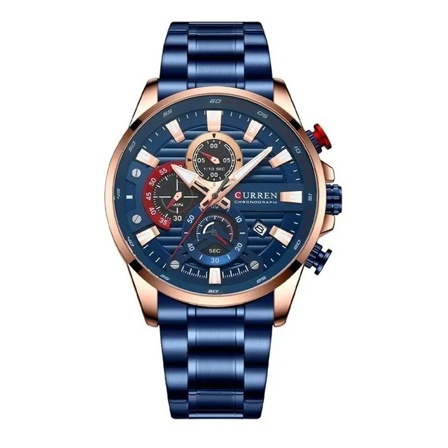 Reloj Cronograph Curren Azul Marino Hombre Acero