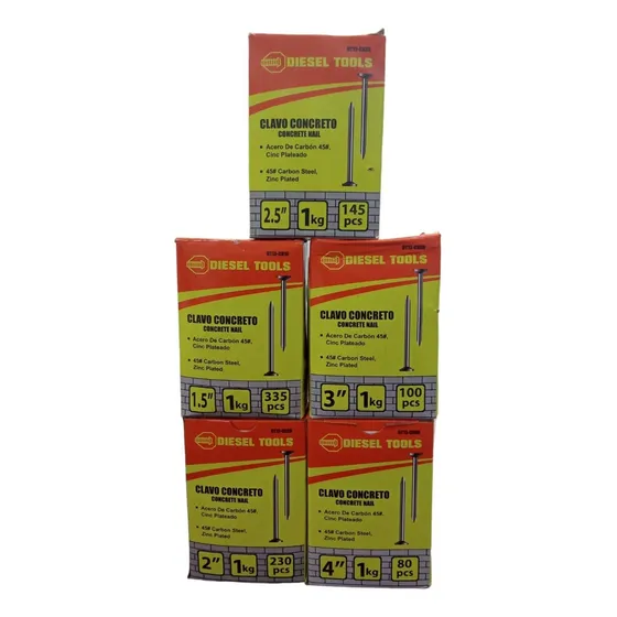 Clavos  Acero Ranurado Para Concreto De 1 Kg (2/4/2.5/3/1.5)