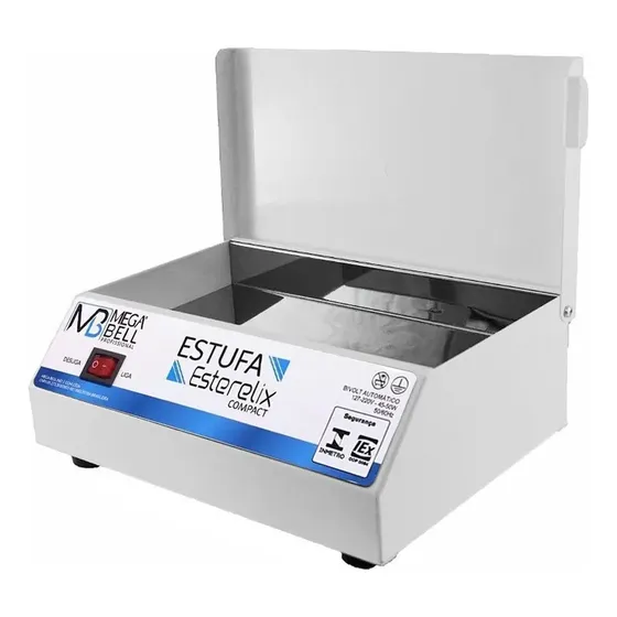 Estufa Manicure Esterilizador De Alicates Pedicure Mega Bell Cor Branco 127/220V