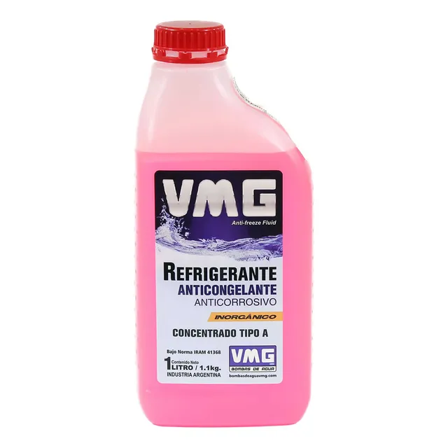 Liquido Anticongelante - Refrigerante Vmg 1 Litro Rojo Inorg