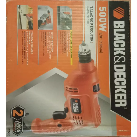 Taladro Percutor  3/8  500wats Black And Decker  Nuevo