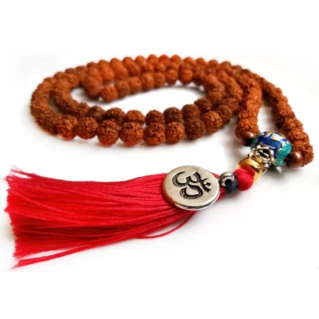 Collar Hindú En Rudraksha De 108 Cuentas Consagrado