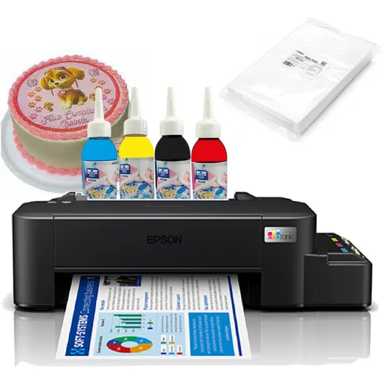 Impresora L121 Para Reposteria Tinta Vegetal + Papel Arroz