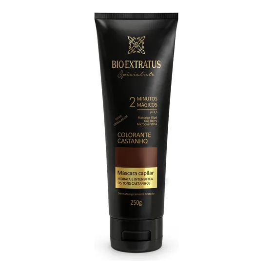 Máscara Magica Tonalizante Cabelos Bio Extratus Oferta 250gr COR: CASTANHO