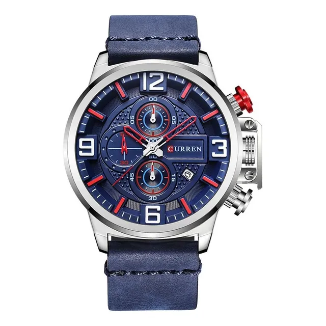 Reloj Curren 8278 Cronógrafo Cuarzo Hombre Correa De Cuero