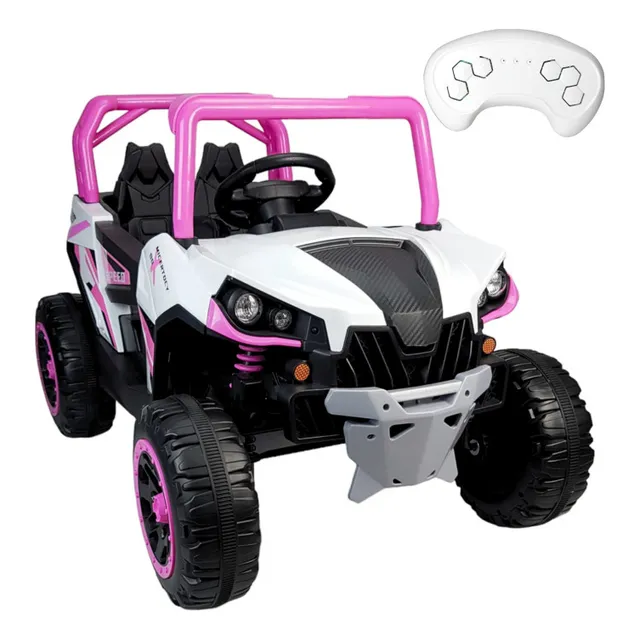 Montable Electrico Para Niños Coche A Control Remoto Luz 12v Color Rosa