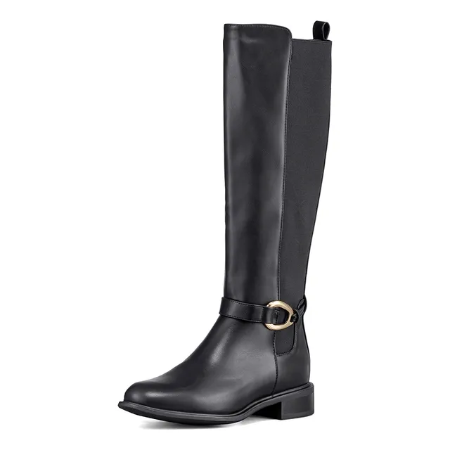 Bota Larga Mujer Casual Eco Cuero Moda Clasico Weide Zs70