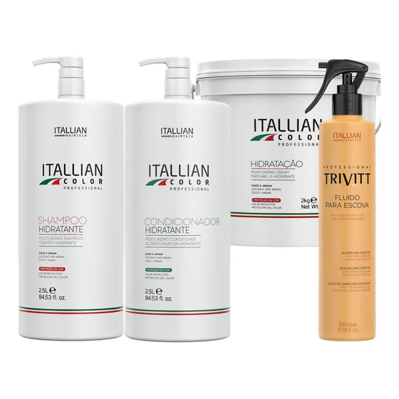 Kit Shampoo Condicionador 2,5l Hidratação 2kg Fluido Trivitt