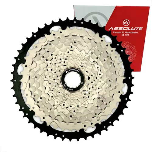 Cassete MTB Absolute 12V 11/52D Compatível Freehub 8-11V Preto
