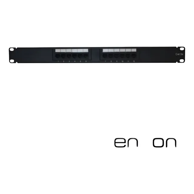 Patch Panel Enson Ens-pa12p5e 1ur Precargado Cat5e 12