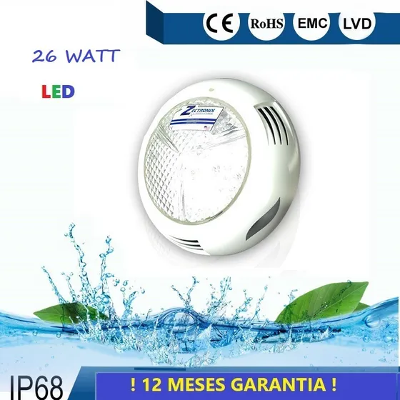 Lámparas Led 26 W Planas Sumergibles Para Piscinas Blanco