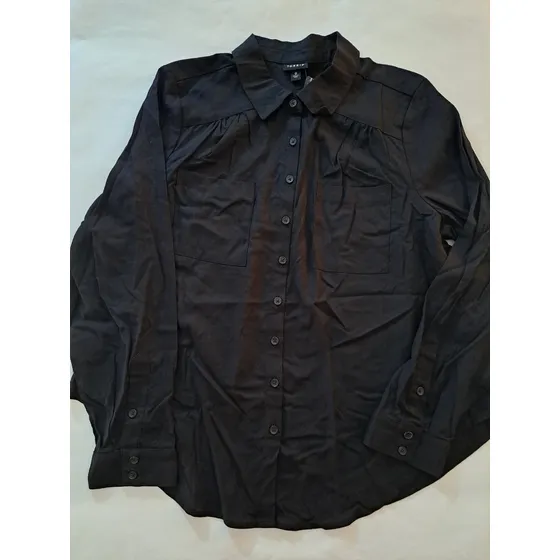 Camisa Dama Lino Torrid L 12 Negra Importada