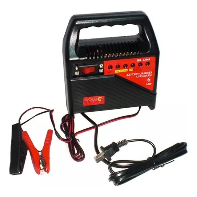Cargador De Bateria 6 Y 12 Vlts Para Auto Moto 6 Amp